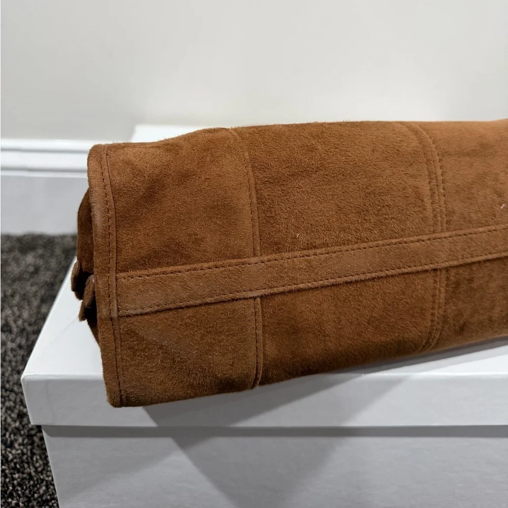 Prada Bonnie Medium Cinnamon Suede Handbag - Picture 8 of 14